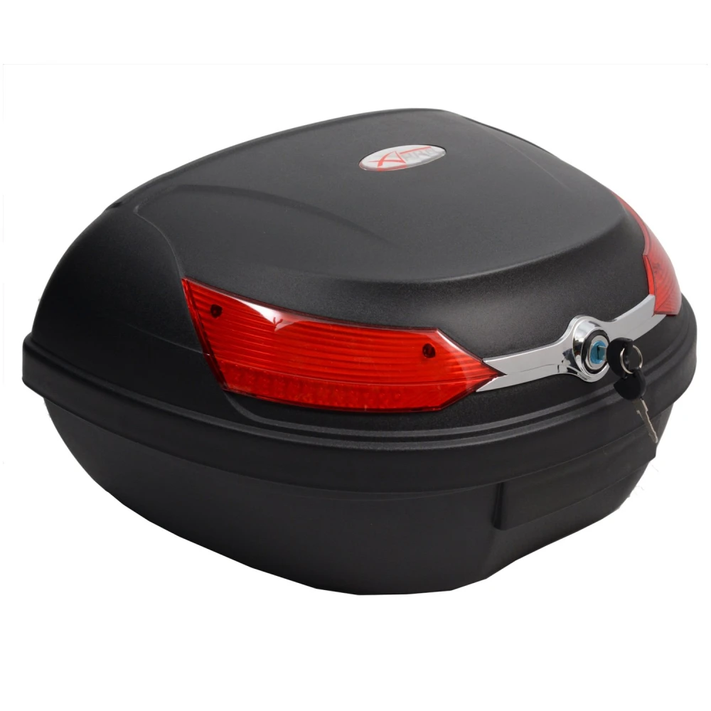 08018 Czarny Uniwersalny Kufer Motocyklowy Scooter XXL 46 L na 2 Kaski
