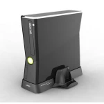 Detalle de ventiladores en el soporte vertical Xbox 360 Slim