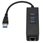 Adapter Ethernet Gigabit RJ45 z 3 portami USB 3.0 do PC i Mac