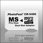 Adapter 2xmicroSDHC do MS Pro Duo z podwójnym slotem na karty MicroSDHC