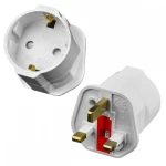 Adapter z wtyczki EU na UK z bezpiecznikiem do podróży
