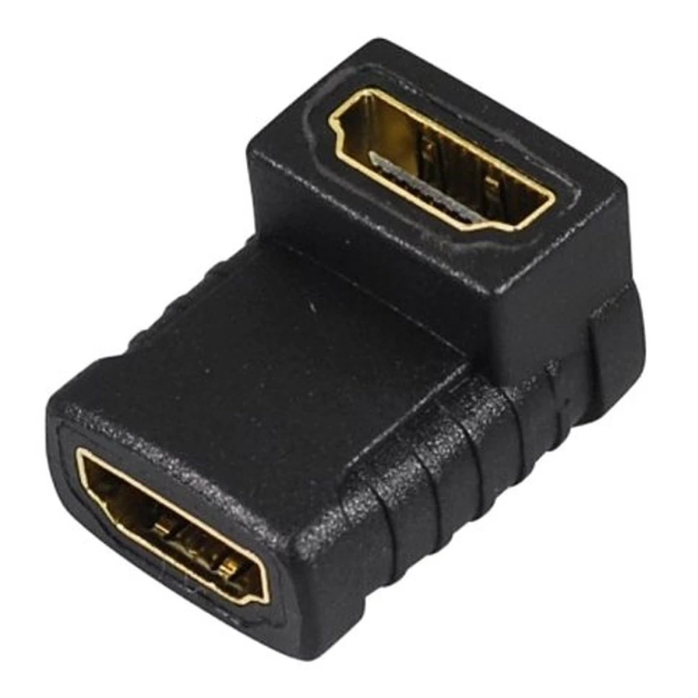 Adapter HDMI żeński na HDMI żeński 90° do kompaktowych i bezpiecznych połączeń
