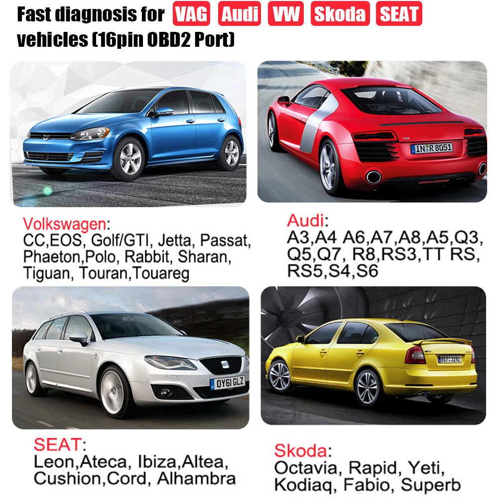 Ancel VD500 OBD2 do VW, Audi, Seat i Skoda - czytnik kodów