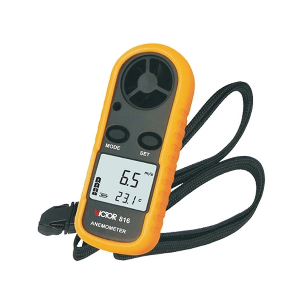 Cyfrowy anemometr Victor 816 z wbudowanym termometrem
