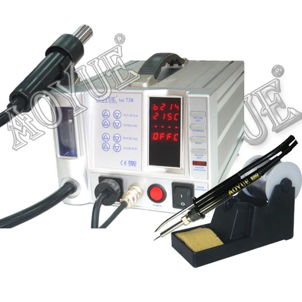Aoyue INT738+ profesjonalny system naprawczy z lutownicą 60W
