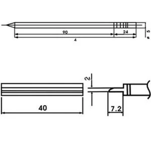 Aoyue LF-1402 grotka lutownicza z grzałką do stacji lutowniczych