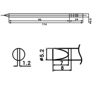 Aoyue LF-52D grotka lutownicza z grzałką do stacji lutowniczych