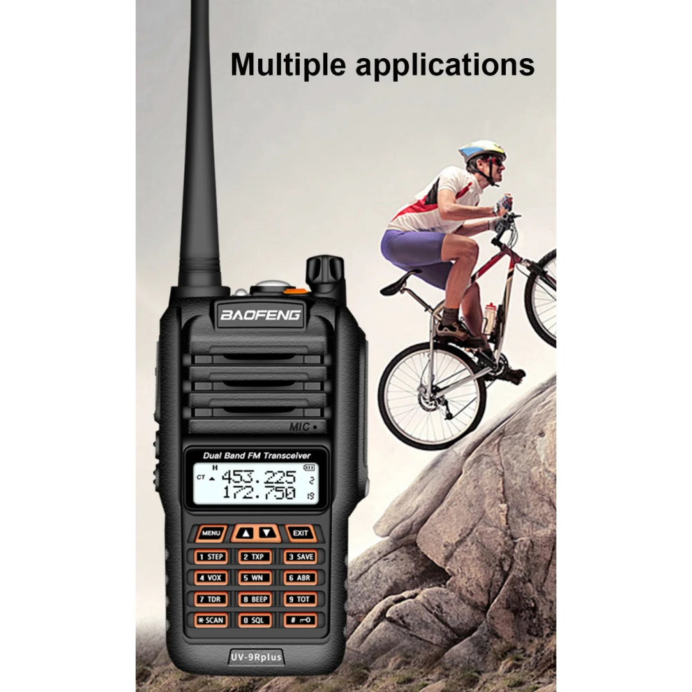 Baofeng UV9R Plus walkie-talkie dalekiego zasięgu z 160 kanałami VHF/UHF