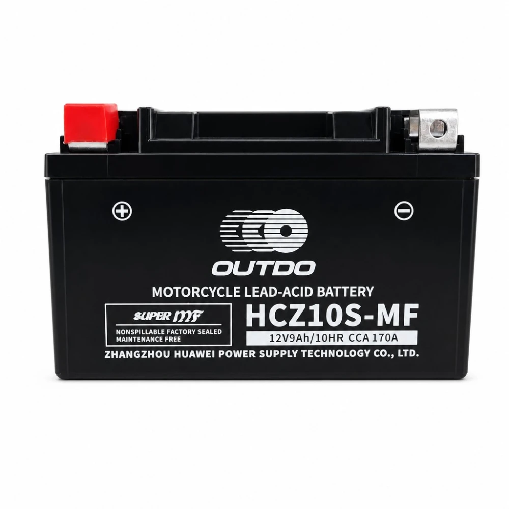 Akumulator Moto AGM 12V 9Ah OUTDO HCZ10S-MF - Zamiennik Yuasa YTZ10S(-BS) / GTZ10S / ETZ10S