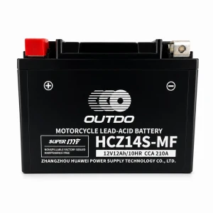OUTDO Akumulator Motocyklowy AGM 12V 12Ah OUTDO HCZ14S-MF - Zamiennik Yuasa YTZ14S(-BS) / GTZ14S / ETZ14S