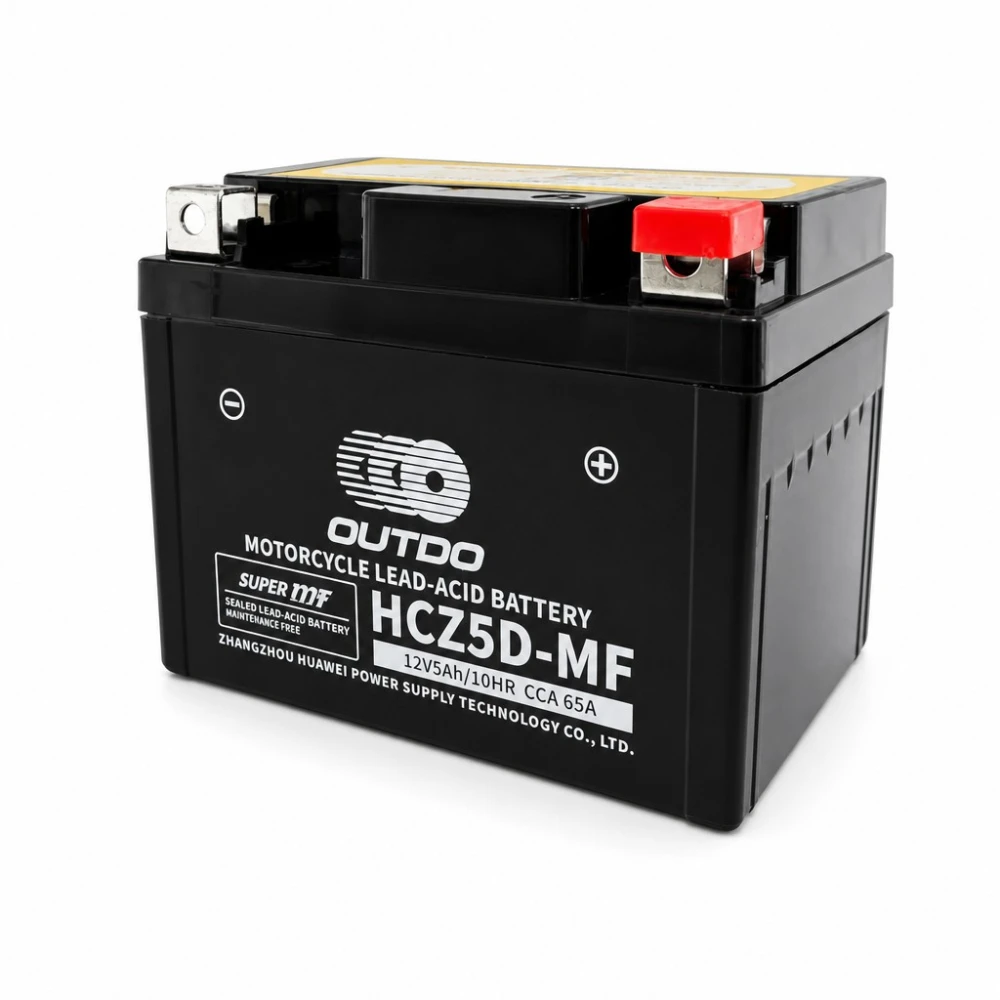 Akumulator Motocyklowy AGM 12V 5Ah OUTDO HCZ5D-MF - Zamiennik Yuasa YTZ7S-BS / GTZ7S / ETZ5L-BS