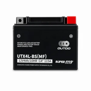 Akumulator Moto AGM 12V 4Ah OUTDO UTX4L-BS(MF) - Zamiennik Yuasa YTX4L-BS / GTX4L-BS / ETX4L-BS