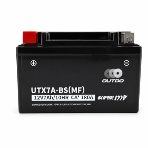 Akumulator Moto AGM 12V 7Ah OUTDO UTX7A-BS(MF) - Zamiennik Yuasa YTX7A-BS / GTX7A-BS / ETX7A-BS