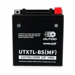 Akumulator Motocyklowy AGM 12V 7Ah OUTDO UTX7L-BS(MF) - Zamiennik Yuasa YTX7L-BS / GTX7L-BS / ETX7L-BS