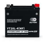 Akumulator Motocyklowy AGM 12V 18Ah OUTDO YT20L-4(MF) - Zamiennik Yuasa YTX20L-BS / GTX20L-BS / ETX20L-BS / Y50-N18L-A