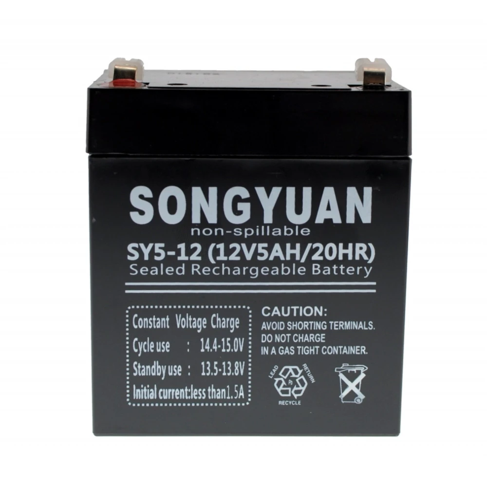 Akumulator kwasowo-ołowiowy AGM 12V 5Ah SY5-12 do UPS, SAI i hulajnogi elektrycznej