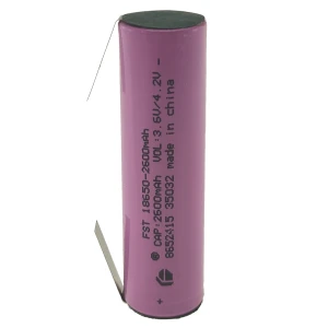 satkit Wysokiej jakości akumulator 18650 2600mAh 3,7V z blaszką do lutowania