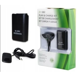 Akumulator do Xbox 360 z kablem Play and Charge do pada bezprzewodowego, czarny