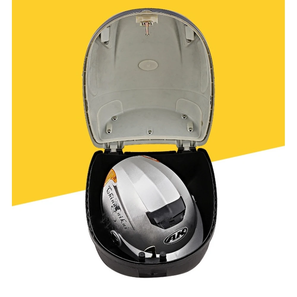 Kufer na kask rowerowy 17L czarny JZH-818 na 1 kask z zamkiem