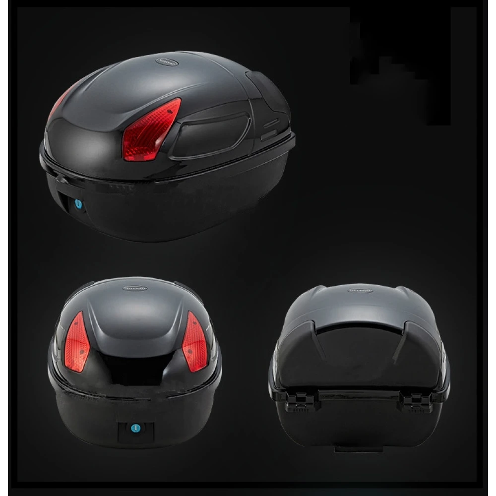 Kufer na kask rowerowy 17L czarny JZH-818 na 1 kask z zamkiem