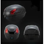 Kufer na kask rowerowy 17L czarny JZH-818 na 1 kask z zamkiem