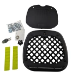 Uniwersalny kufer motocyklowy 45L srebrny - kwadratowy na 1 kask