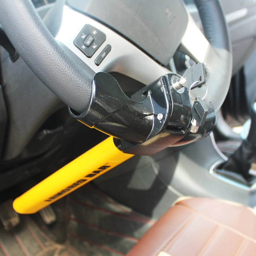 Bloqueador volante coche TSX TOOL instalado en volante de automóvil
