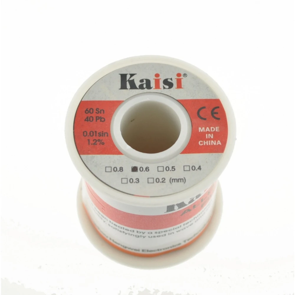 Cyna w szpuli 0,6 mm 150 g Kaisi do lutowania elektroniki