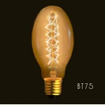 Żarówka filamentowa Edison Vintage BT75 E27 40W do dekoracji industrialnej