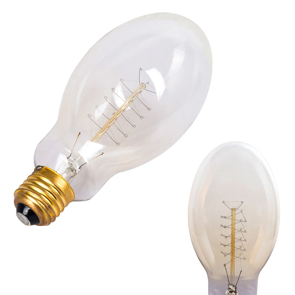 Bombilla decorativa industrial BT75 espiral con luz cálida