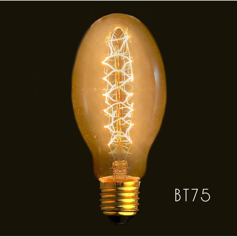 Żarówka filamentowa Edison Vintage BT75 E27 40W do dekoracji industrialnej