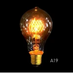 Żarówka Edison vintage E27 40W A19B spiralna do dekoracji industrialnej