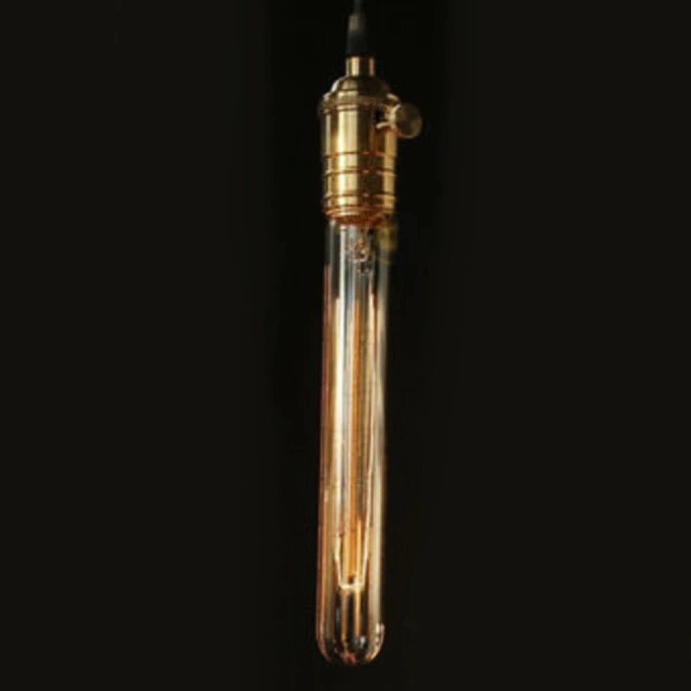 Vista lateral de bombilla filamento Edison T225 con rosca E27