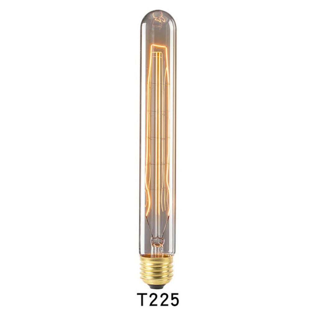 Detalle del filamento visible en bombilla vintage Edison T225