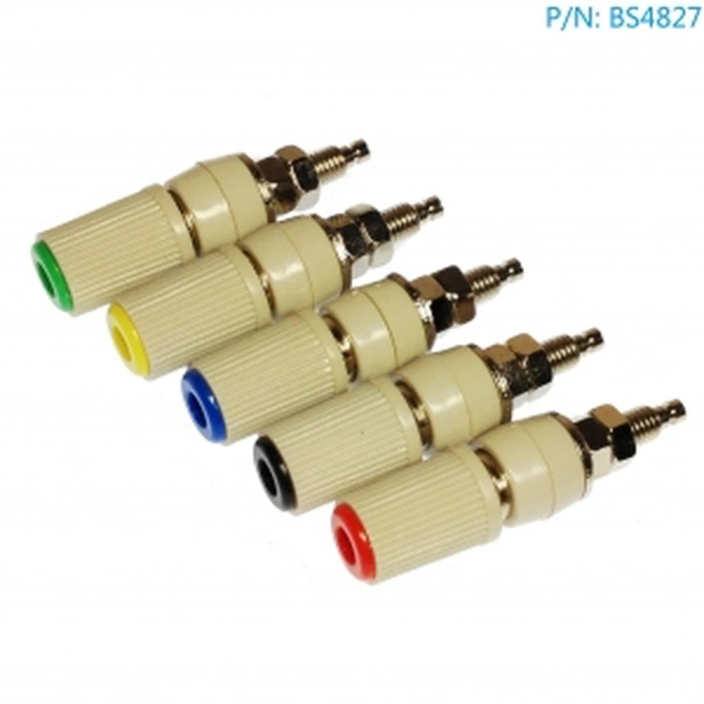 BS4827 Zestaw 2 gniazd 4 mm żeńskich czerwono-czarnych Amass do panelu