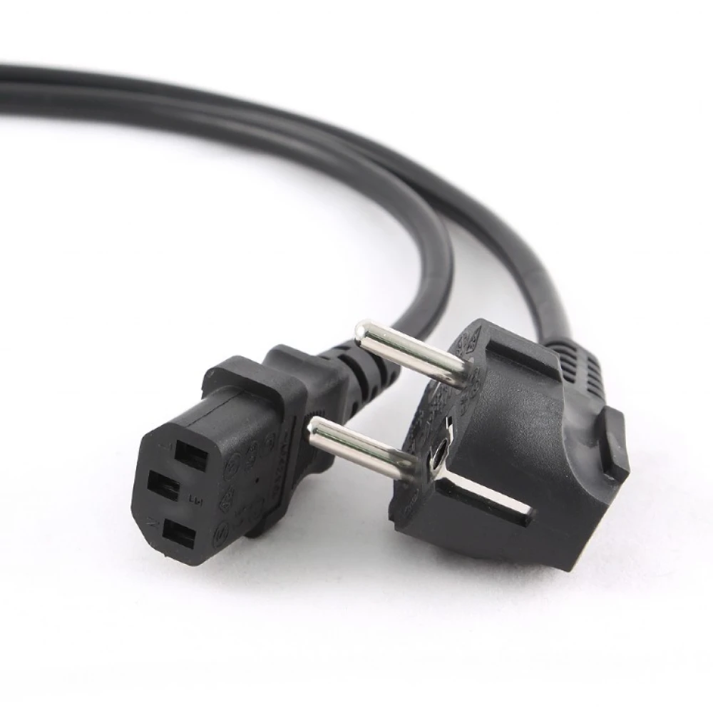 Kabel zasilający do PC 5 metrów ze złączami Schuko do IEC kątowy do biura i domu