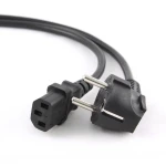 Kabel zasilający do PC 5 metrów ze złączami Schuko do IEC kątowy do biura i domu