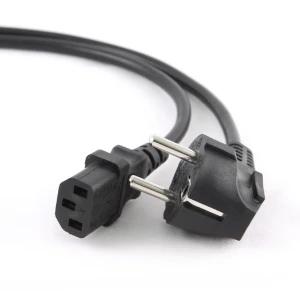 Kabel zasilający do PC 5 metrów ze złączami Schuko do IEC kątowy do biura i domu