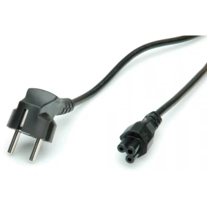 Kabel zasilający Schuko 1.8m C5 do laptopa z wtyczką 90° i prostym konektorem