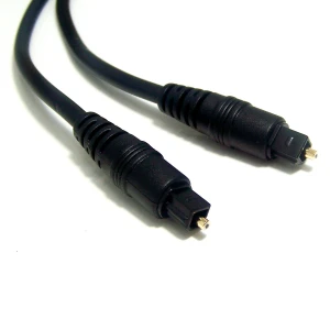 Kabel audio światłowodowy Toslink 2 metry czarny męski/męski do konsol i audio