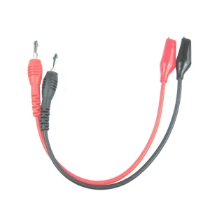 Kabel bananowy do krokodylków Amass - kabel testowy 1 m