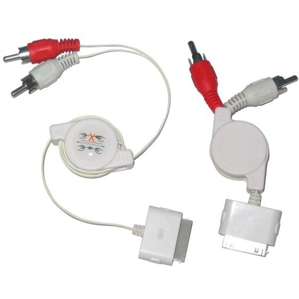 Zwijany kabel stereo do iPod, iPhone, iPad z Dock Connector