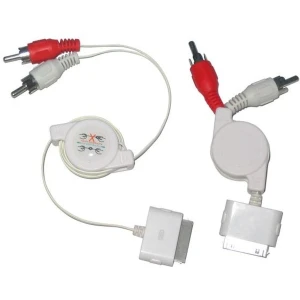 Zwijany kabel stereo do iPod, iPhone, iPad z Dock Connector