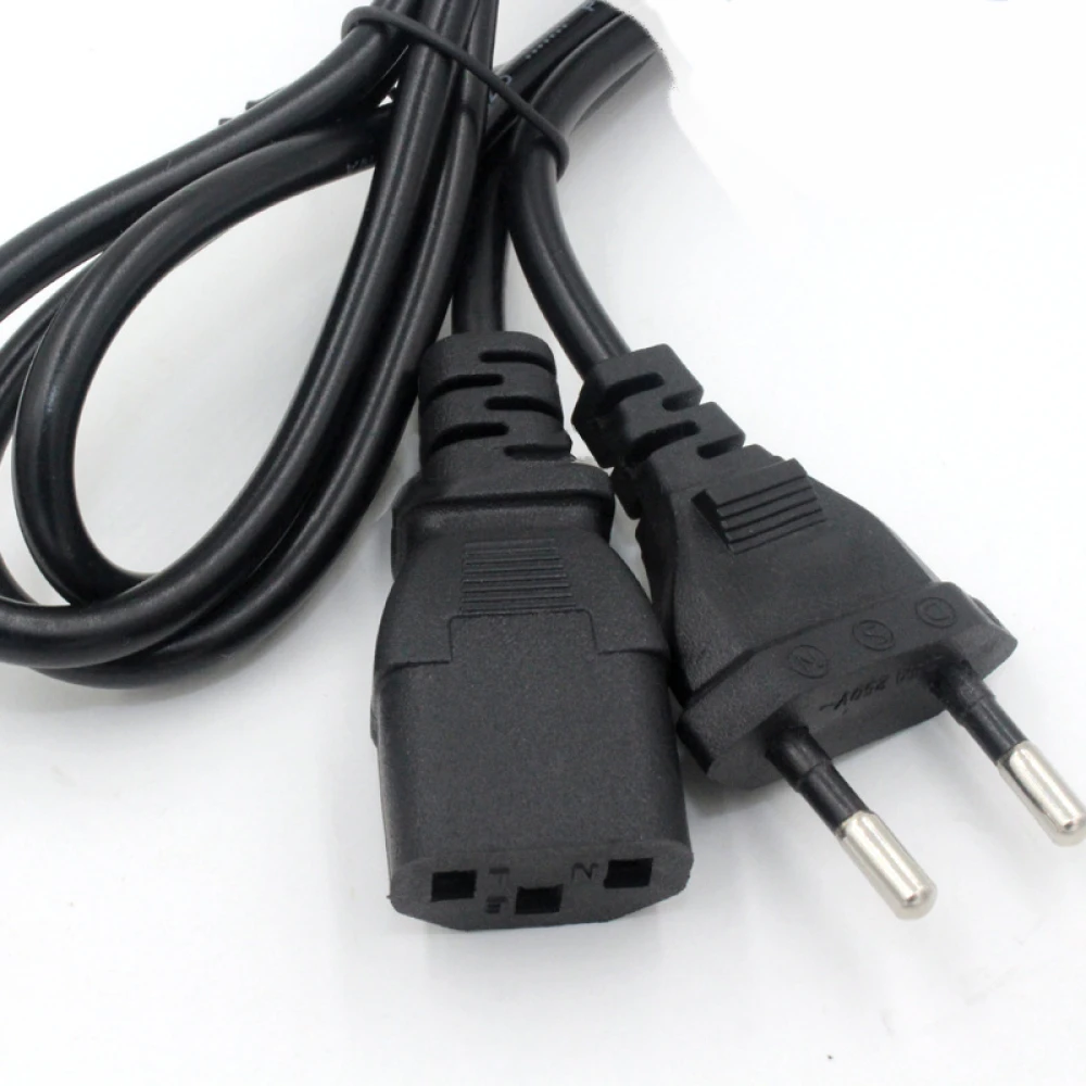 Kabel zasilający 1,2 m z płaską wtyczką 2 piny i C13 do PC