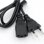 Kabel zasilający 1,2 m z płaską wtyczką 2 piny i C13 do PC