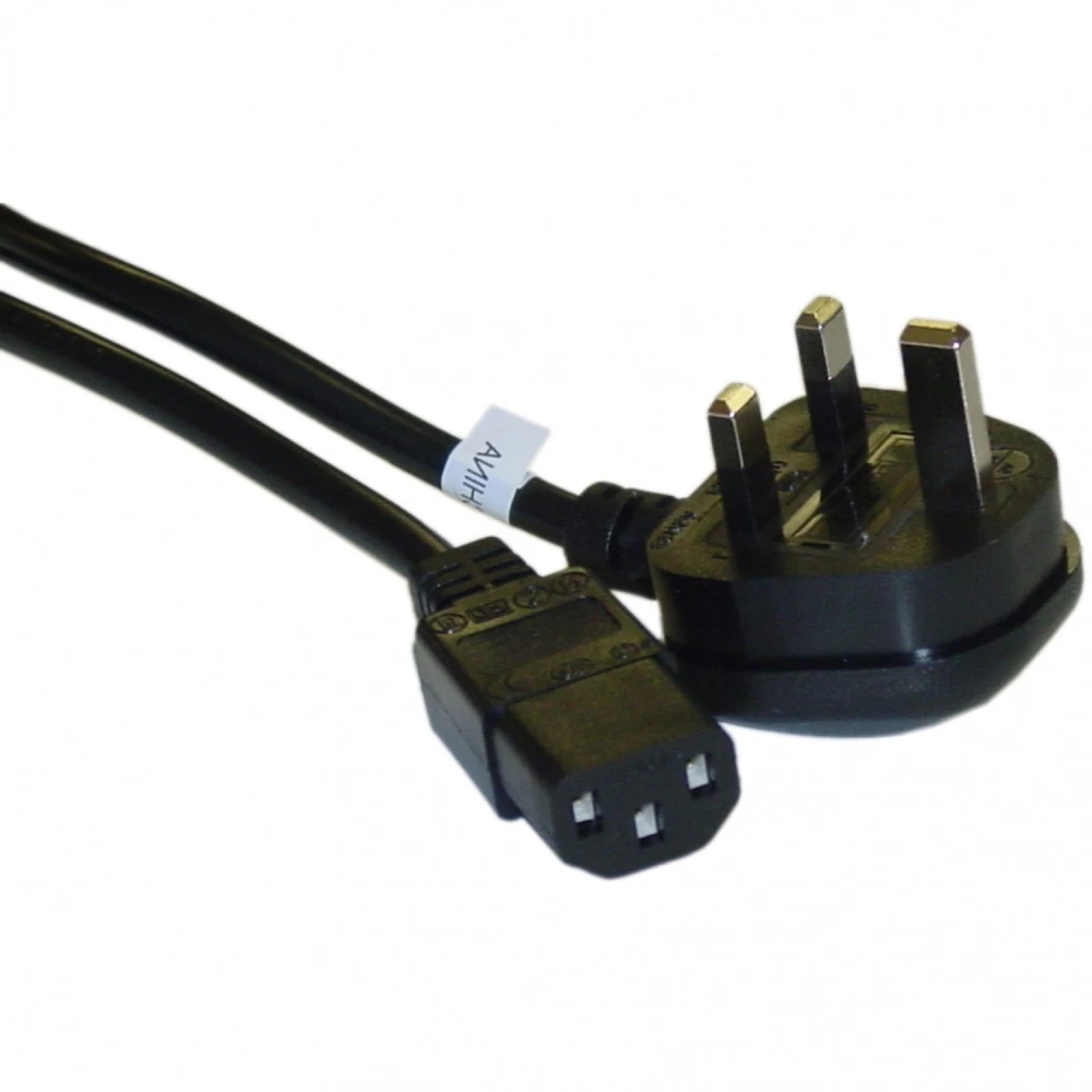 Kabel zasilający UK BS 1363 do C13 z bezpiecznikiem i certyfikatem VDE, 6 ft