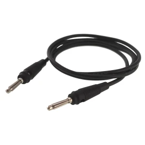 Przewód pomiarowy bananowy męski-męski 4mm 1m czarny 14AWG