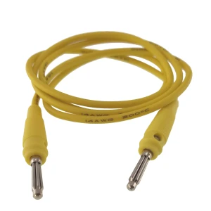 Przewód pomiarowy banana męski-męski 4mm żółty 14AWG silikonowy