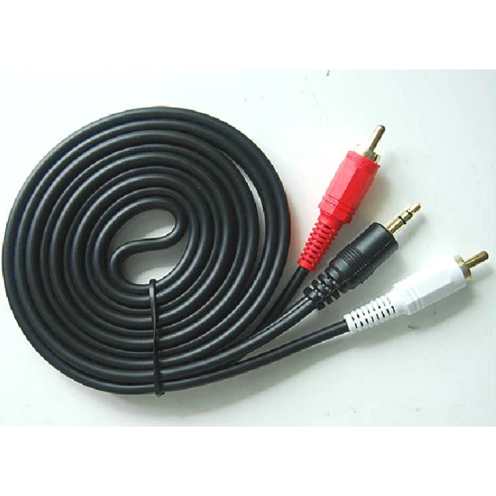 Kabel jack 3,5 mm na 2 RCA wysokiej jakości 1,5 m do audio