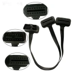 Kabel OBD2 rozdzielacz, adapter przedłużający 16 pinów do diagnostyki samochodowej